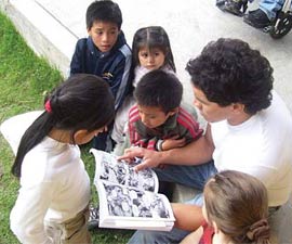 kids reading comic
